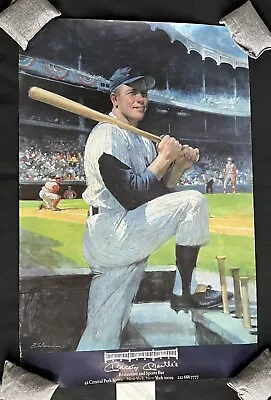 Mickey Mantle Restaurant Poster - 36 X 24 With Facsimile Autograph • $40