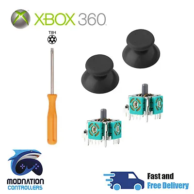 £5.99 • Buy Xbox 360 Controller Repair Kit Screwdriver ThumbStick Analog Sticks Grips Black
