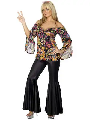Hippie 60s Retro Hippy Hen Night Women's Fancy Dress Costume • £19.99