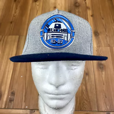 Star Wars Gray R2-D2 Astromech Droid Patched Snapback Baseball Cap Adult OSFA • $14