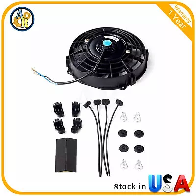 $21.66 • Buy 7  Inch Universal Slim Fan Push Pull Electric Radiator Cooling 12V Mount Kit