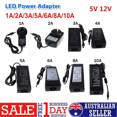 $5.99 • Buy AC 240V TO DC 12V 5V 2A 8A 5A 10A Power Supply Adapter Transformer For LED Strip