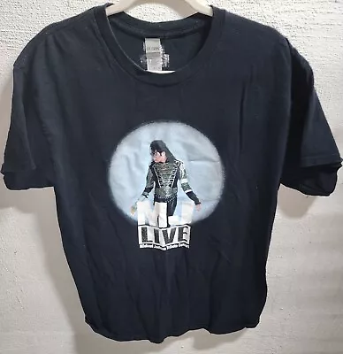 Michael Jackson LIVE Tribute Concert LAS VEGAS Black TShirt Size Large FREE SHIP • $19.99