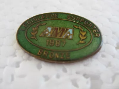 Vintage AMA American MOTORCYCLE Association 1987 LEGISLATIVE SUPPORTER PIN • $8.99