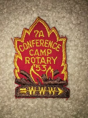 Boy Scout 1953 Region Seven 7 7A Camp Rotary Michigan OA Area Conference Patch • $25.99