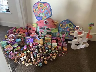 Littlest Pet Shop LPS Bundle Hasbro Set Collection Houses Figures Accessories • £70