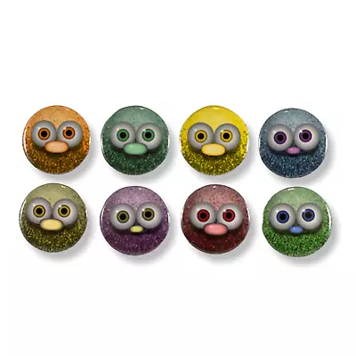 Set Of 8 Silly Face 1 Inch Magnets For Fridge Kitchen Whiteboard Gift Googly Eye • $9.95