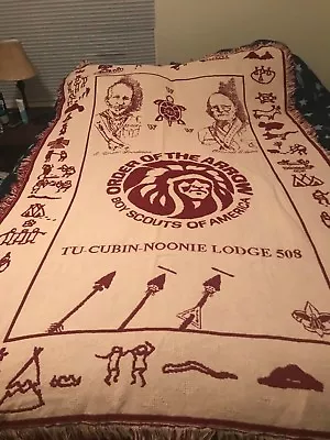 Tu-cubin-noonie Lodge 508 Bsa 520 Oa Legend Vigil Honor Blanket 1980's 10 Made • $349.11