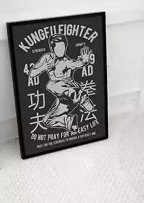 Kung Fu Fighter Poster  Martial Arts Print Sports Art A3 A4 Size • £8.95