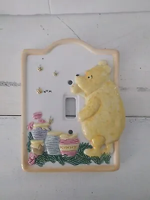 Disney Classic Winnie The Pooh Ceramic Single Light Switch Plate Baby's Room  • $12.94