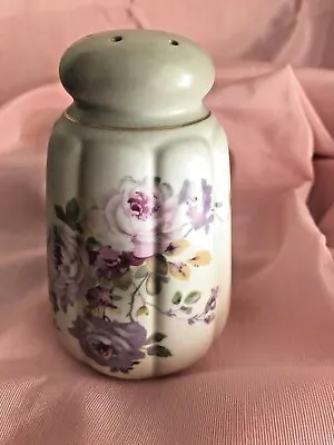 Vintage R&S Vanity Shaker Ceramic Floral 5.5  Tall  • $24.99