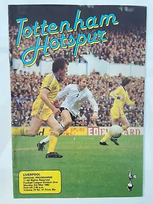£0.99 • Buy Tottenham Hotspur V Liverpool. 3rd May 1982. Division One.