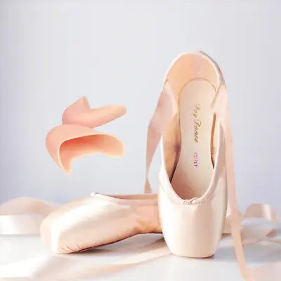Ballet Pointe Shoes Professional Girls Satin Ballerina Shoes Silicone Toe Pad • $38.84