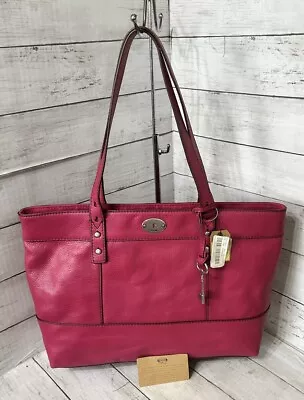 NWT Fossil Hunter Shopper Fuschia Leather • $74.99