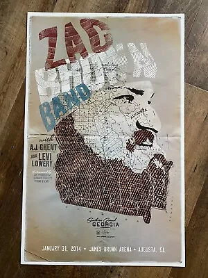 Zac Brown Band Tour Poster Augusta Georgia James Brown Arena • $30