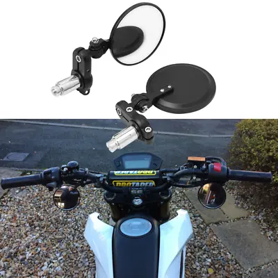 ATV Handlebar Bar End Rearview Side Mirror Motorcycle Dirt Bike For Honda Yamaha • $17.14