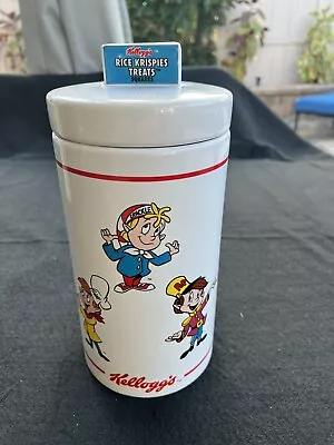 Cookie Jar Kellogg's RICE KRISPIES Treats Vintage 1999 Ceramic Canister • $15