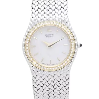 SEIKO CREDOR Bezel Diamond Sardonyx GSAA005 4N70－0171 Women's Watch /130068 • $1244