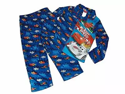 Cars Lightning McQueen Boy's Flannel Coat Pajama Set Size 4T • $26.99