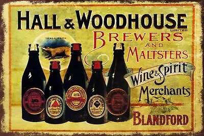 Hall And Woodhouse Brewery Beer Wine Advert Vintage Retro Style Metal Sign • £4.99