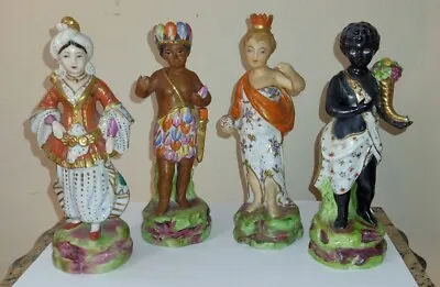 FOUR CONTINENTS RARE COMPLETE SET Vintage MOTTAHEDEH Porcelain Figurines  • $399