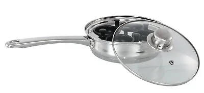 Buckingham Induction Stainless Steel 4 Hole Egg Poacher / Frying Pan 20 Cm Cups • £24.99