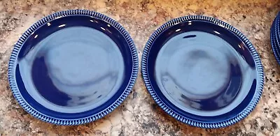 CERIND PORCELANA COBALT BLUE 10-1/4  Dinner PLATES Set Of 2 Bin 1050 • $16.70