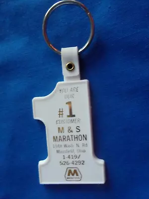 Vintage M&S Marathon Gas Station Mansfield Ohio Advertising #1 Keychain • $6.99