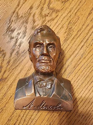 VINTAGE Coin Bank ABRAHAM LINCOLN Copper Tone Security Trust Co St Louis MO • $20