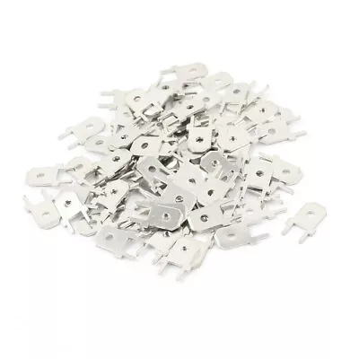 80pcs Board Mount PCB Solder Tab Male Terminals Uninsulated 6.3mm X 0.8mm • $9.17