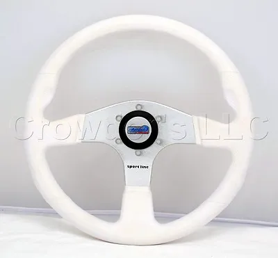 Sport Line 350mm Atlantic Marine Boat Steering Wheel - White Polyurethane • $98.55