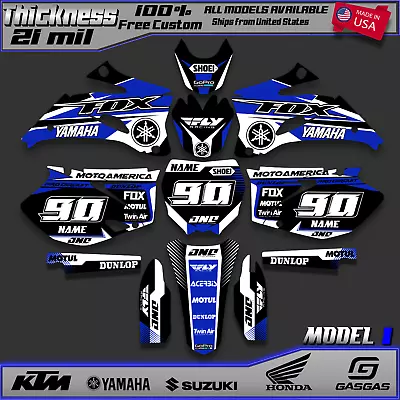 Graphics Kit For Yamaha YZ250F YZ450F (2006-2009) YZ 250F YZ 450F Blue-Blue-Yell • $133.20