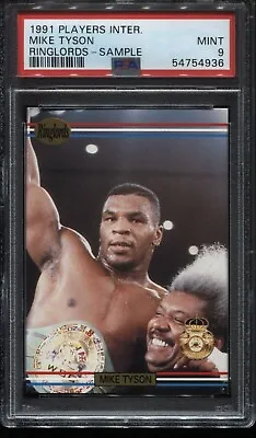 PSA 9 1991 Ringlords Mike Tyson Sample Card Mint Players International Don King • $375