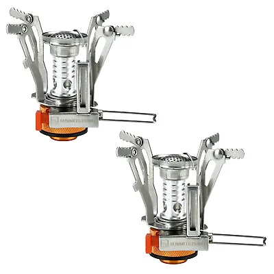 2 Portable Camping Stoves Backpacking Stove With Piezo Ignition Adjustable Valve • $13.99