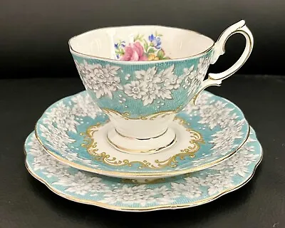 Royal Albert Enchantment Tea Cup Saucer Plate Trio England Ex Con • $89