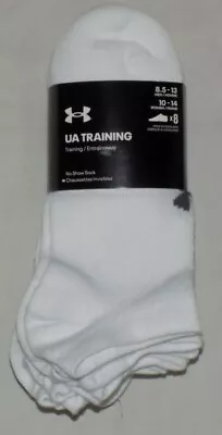 Under Armour 8 Pairs UA Training No Show Socks Unisex Men 8.5-13 Women 10-14 New • $19.99