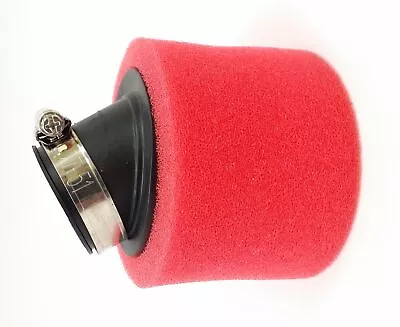 Air Filter 42 Mm Red Angled Foam Filter For GY6 Scooter Moped ATV • $11.97