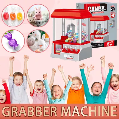 Mini Candy Grabber Carnival Claw Machine Vending Arcade Prize Game Kid Coin Toy • $47.99