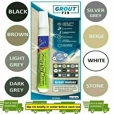 £2.95 • Buy  Anti Mould Grout Pen For Revives Restores Tile White Grey Black Beige Brown 