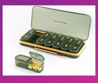 7 Day Weekly Pill Organizer 2 Times A Day Vitamins Medicine Cases Boxs Container • $15.50