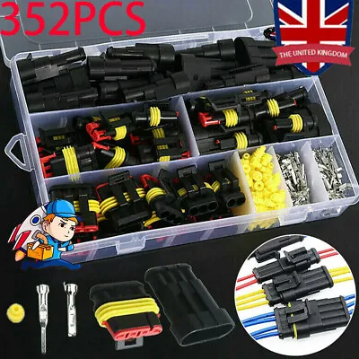 Waterproof 26 Kits 1/2/3/4 Pin Way Super Seal Car Electrical Wire Connector Plug • £10.19