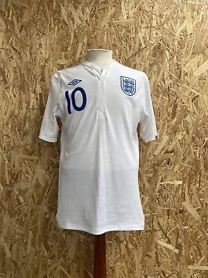 England Football Shirt L Home Kit Umbro 2010 Wayne Rooney Official Immaculate 40 • £49.99