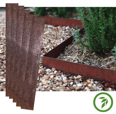 Weathered Steel Lawn Edge & Boarder 1m X5 Multi Pack. Bends & Curves To Shape • £57.50