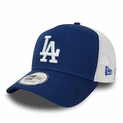 New Era Mens Baseball Cap.la Dodgers Mlb Blue Clean A Frame Mesh Trucker Hat  • £24.99