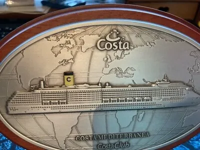 Costa Mediterranea 'costa Club' Cruise Ships Plaque Memorabilia • £12.50