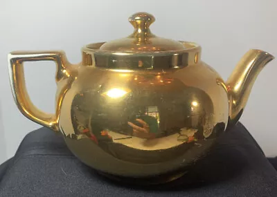 Vintage Sadler English Teapot Golden Glo Ovenproof Accent Hallmarked USA 24 • $29.99