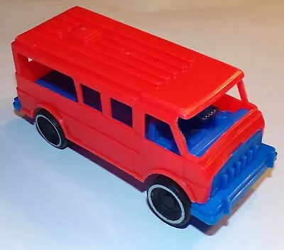 Vintage Red & Blue Amloid Processed Plastic Bus Van • $10.99