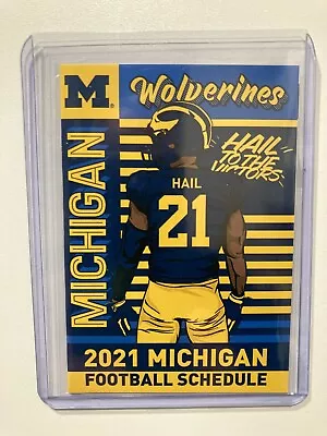2021 University Of Michigan Wolverines Pocket Football Schedule - New • $2.25