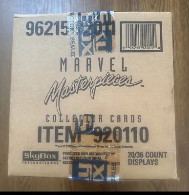 1992 Marvel Masterpieces Factory Sealed 20 Box Case Limited 20 Boxes Joe Jusko • $9999.99