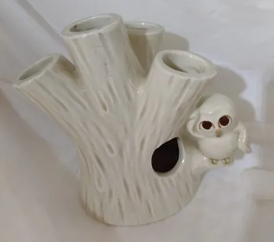 2008 Fitz & Floyd 3.5  Tall Hooty Owl Ceramic Toothbrush Holder Novelty  • £26.02